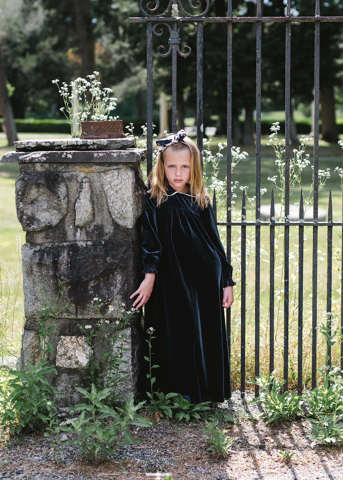 Lil Legs Velour Collar Maxi - Navy – Moonlight Lil Legs Velour Collar Maxi - Navy – Moonlight