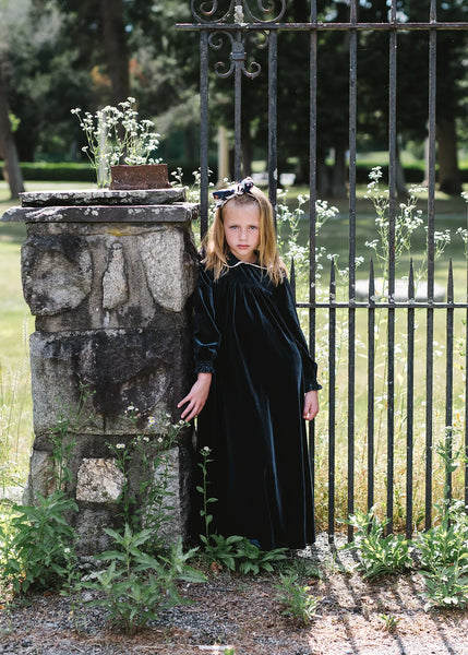 Lil Legs Velour Collar Maxi