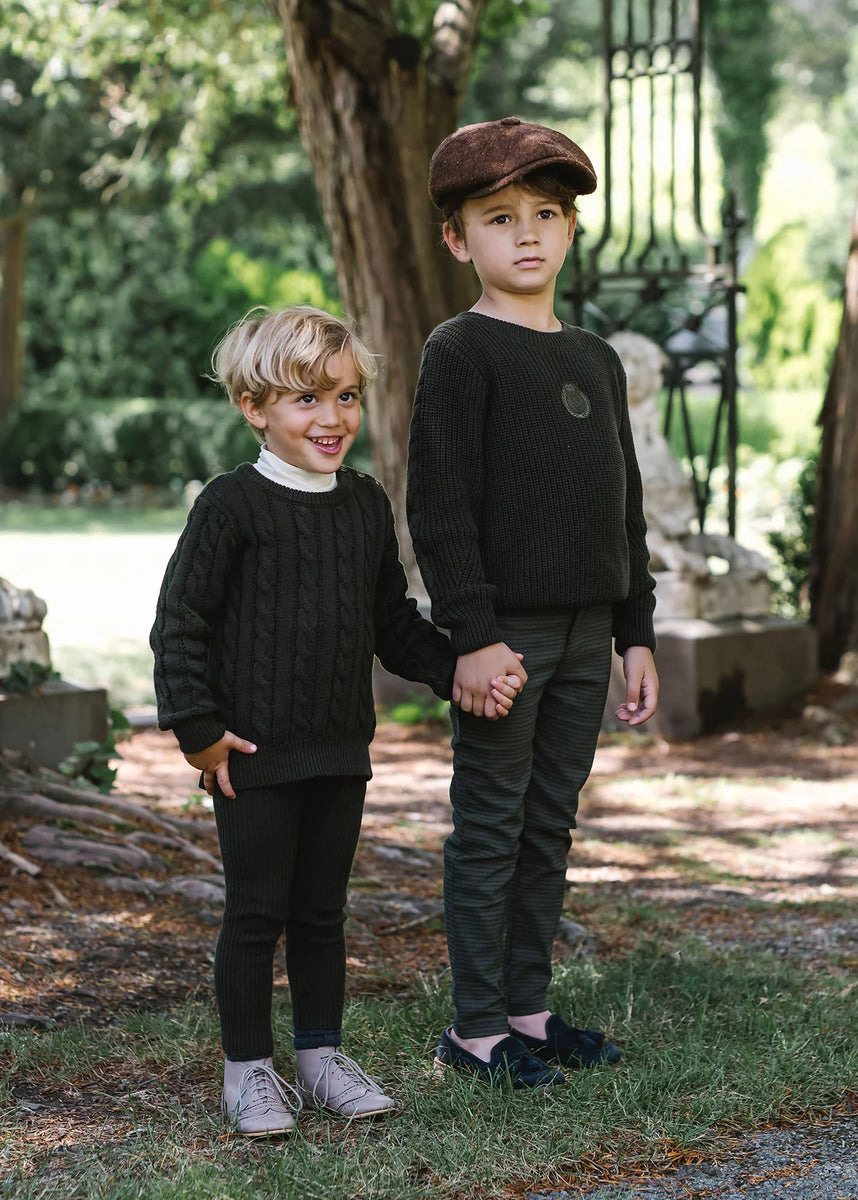 Lil Legs Basic Stripe Henley - Blue/Green (Camp Scouts Collection) main image 1
