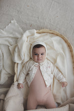 Load image into Gallery viewer, Lilette Sweetheart Knit Cardigan And Hat Set - Cream/Dusty Pink