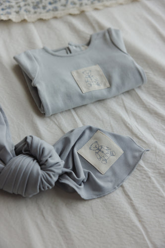 Lilette Graphic Tag Layette Set - Pale Blue