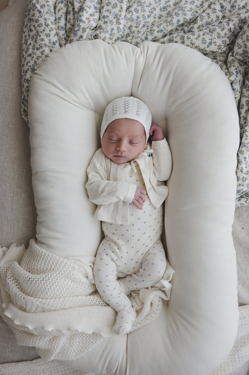 Lilette Floret Print Layette Set - Cream/Blue – Moonlight