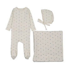 Load image into Gallery viewer, Lilette Bitsy Floral Layette Set - Cream/Blue