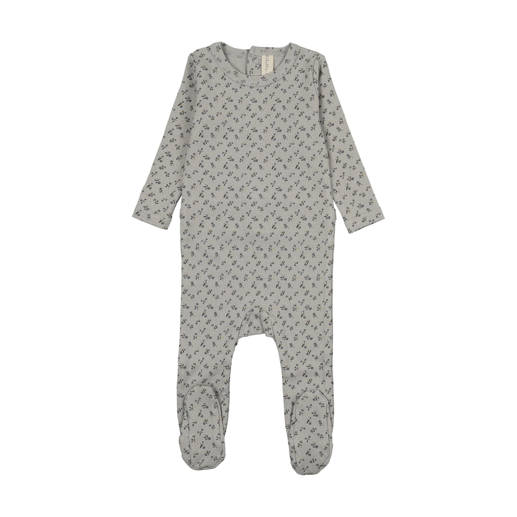 Lilette Cherry Blossom Footie - Pale Blue