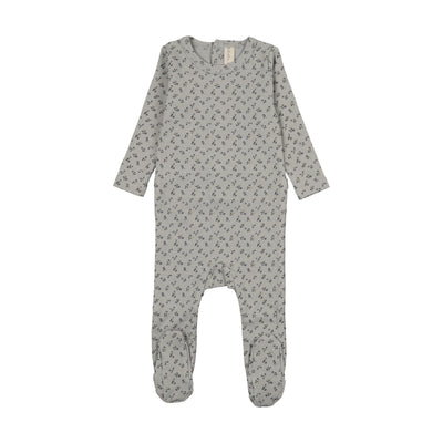 Lilette Cherry Blossom Footie - Pale Blue