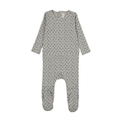 Lilette Cherry Blossom Footie - Pale Blue