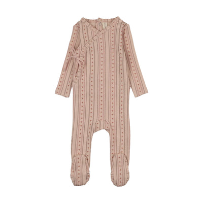 Lilette Linear Print Footie - Pale Pink