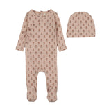 Lilette Marigold Footie And Hat - Pink