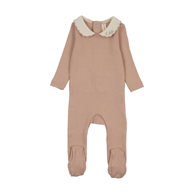 Lilette Le Bebe Pointelle Footie - Dusty Pink
