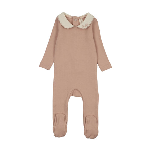 Lilette Le Bebe Pointelle Footie - Dusty Pink