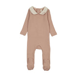 Lilette Le Bebe Pointelle Footie - Dusty Pink