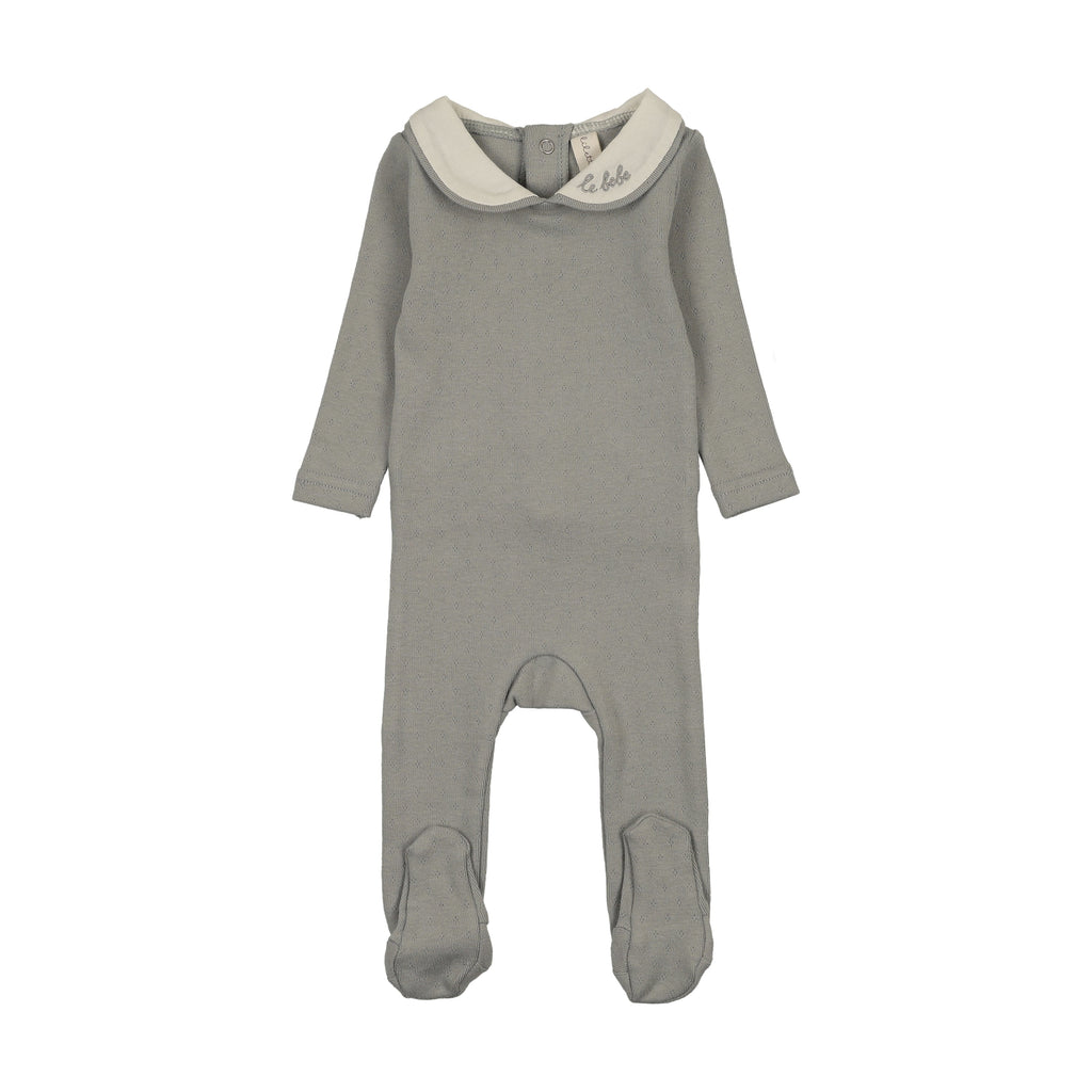 Lilette Le Bebe Pointelle Footie - Light Blue