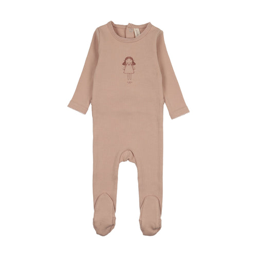 Lilette Molly Dolly Footie - Dusty Pink