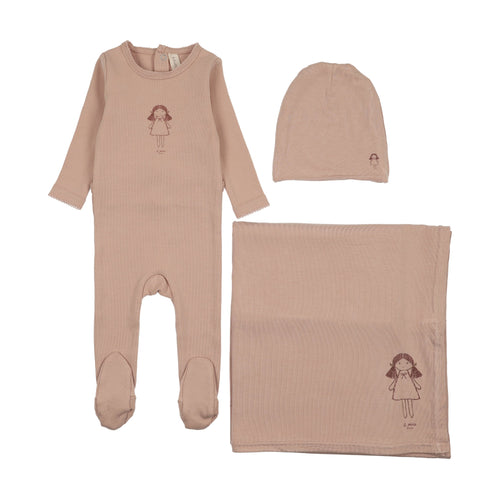 Lilette Molly Dolly Layette Set - Dusty Pink