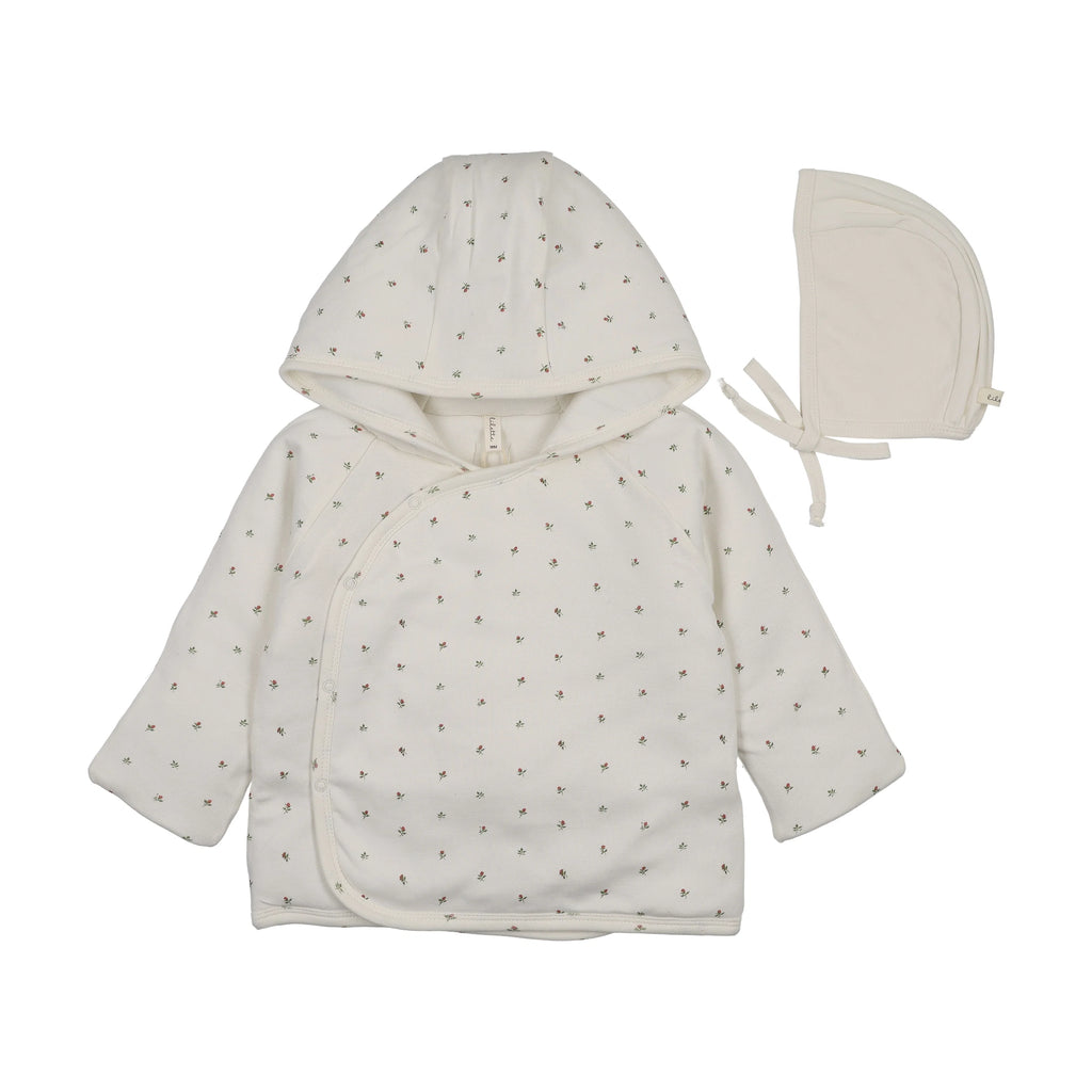 Lilette Padded Bitsy Floral Jacket - Cream/Pink
