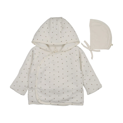 Lilette Padded Bitsy Floral Jacket - Cream/Pink