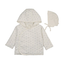 Load image into Gallery viewer, Lilette Padded Bitsy Floral Jacket - Cream/Blue