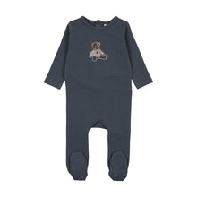 Load image into Gallery viewer, Lilette Sweet Bear Footie - Off Navy