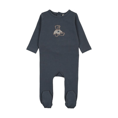 Lilette Sweet Bear Footie - Off Navy