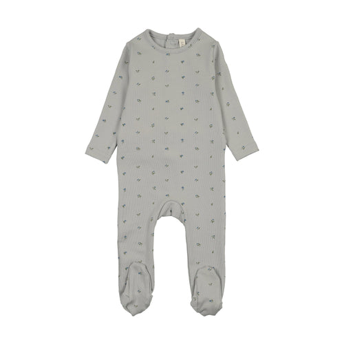 Lilette Bitsy Floral Footie - Pale Blue