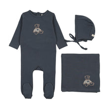Load image into Gallery viewer, Lilette Sweet Bear Layette Set - Off Navy