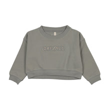Load image into Gallery viewer, Lilette Cropped Floral Baby Sweatshirt - Blue