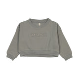 Lilette Cropped Floral Baby Sweatshirt - Blue