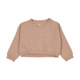 Lilette Cropped Floral Baby Sweatshirt - Pink