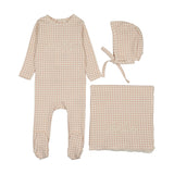 Lilette Gingham Bebe Layette Set - Pale Pink