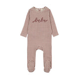 Lilette Gingham Bebe Footie - Mauve