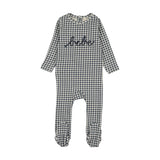 Lilette Gingham Bebe Footie - Off Navy