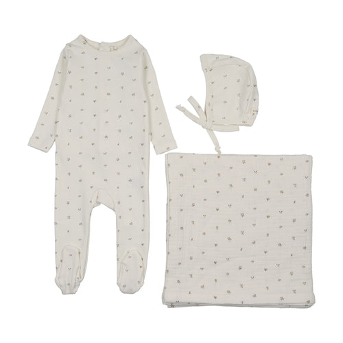 Lilette Bitsy Floral Layette Set - Cream/Oat