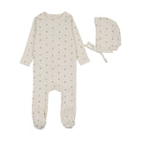 Lilette Bitsy Floral Footie And Hat - Cream/Pink