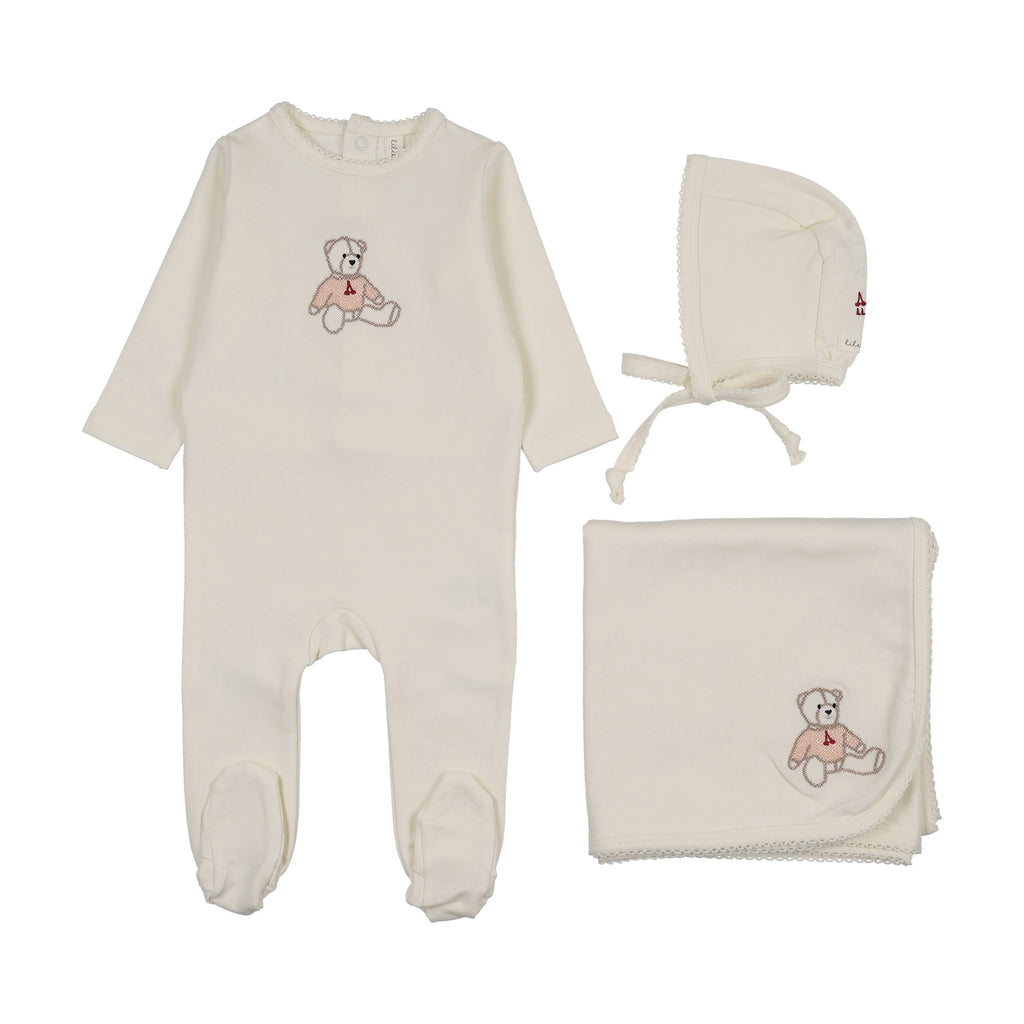 Lilette Sweet Bear Layette Set - Cream/Pink