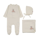 Lilette Sweet Bear Layette Set - Cream/Pink