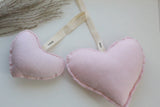 Babyo Mini Stictched Linen Heart Plushie - Light Pink