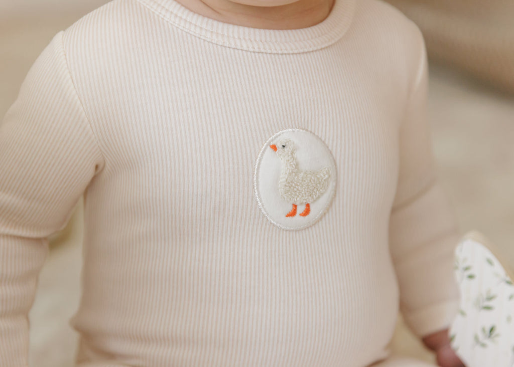 Mon Tresor Little Duckling Layette Set - Ivory/Pink