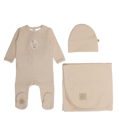 Mon Tresor Little Duckling Layette Set - Ivory/Pink