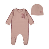 Bee & Dee Little Imprint Footie And Beanie - Tea Rose