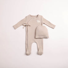 Load image into Gallery viewer, Bee &amp; Dee Little Lamb Footie And Beanie - Coffee
