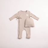 Bee & Dee Little Lamb Footie And Beanie - Coffee