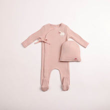 Load image into Gallery viewer, Bee &amp; Dee Little Lamb Footie And Beanie - Tea Rose