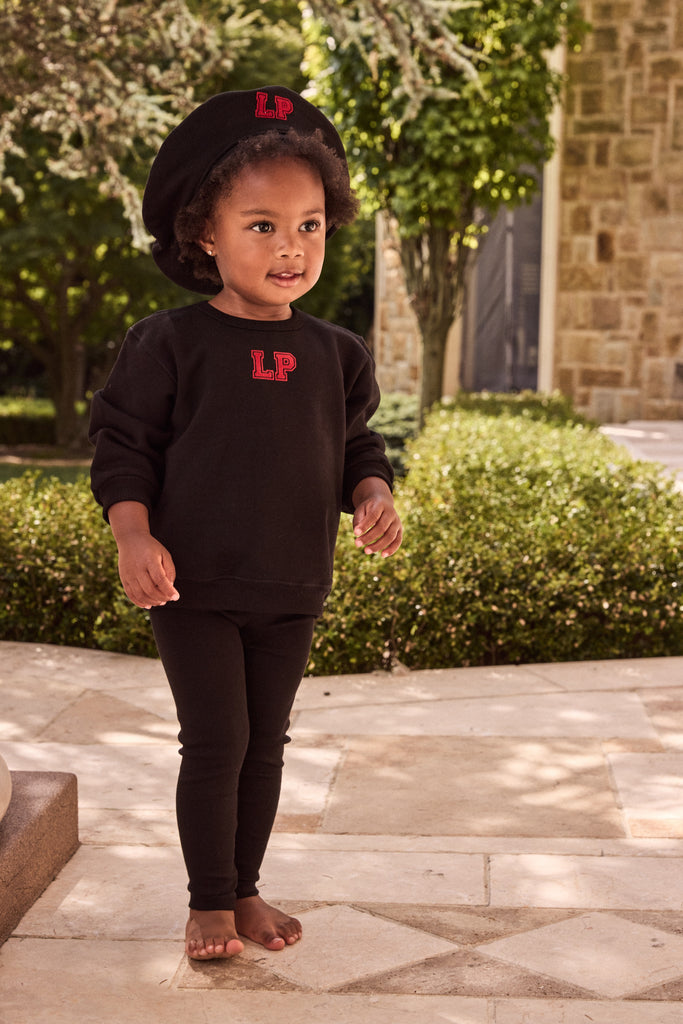 Little Parni Baby Sweatshirt & Leggings - Black (K581)