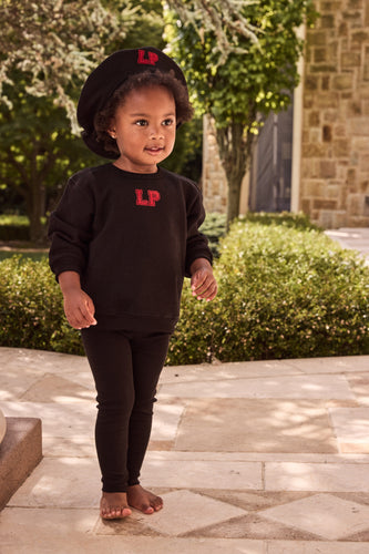 Little Parni Baby Sweatshirt & Leggings - Black (K581)