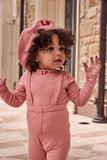 Little Parni LP Mockneck + Overalls - Pink (K593)
