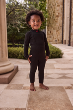 Load image into Gallery viewer, Little Parni LP Mockneck + Overalls - Black (K593)