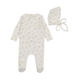 Bee & Dee Little Bundles Footie And Bonnet - Ivory Girls