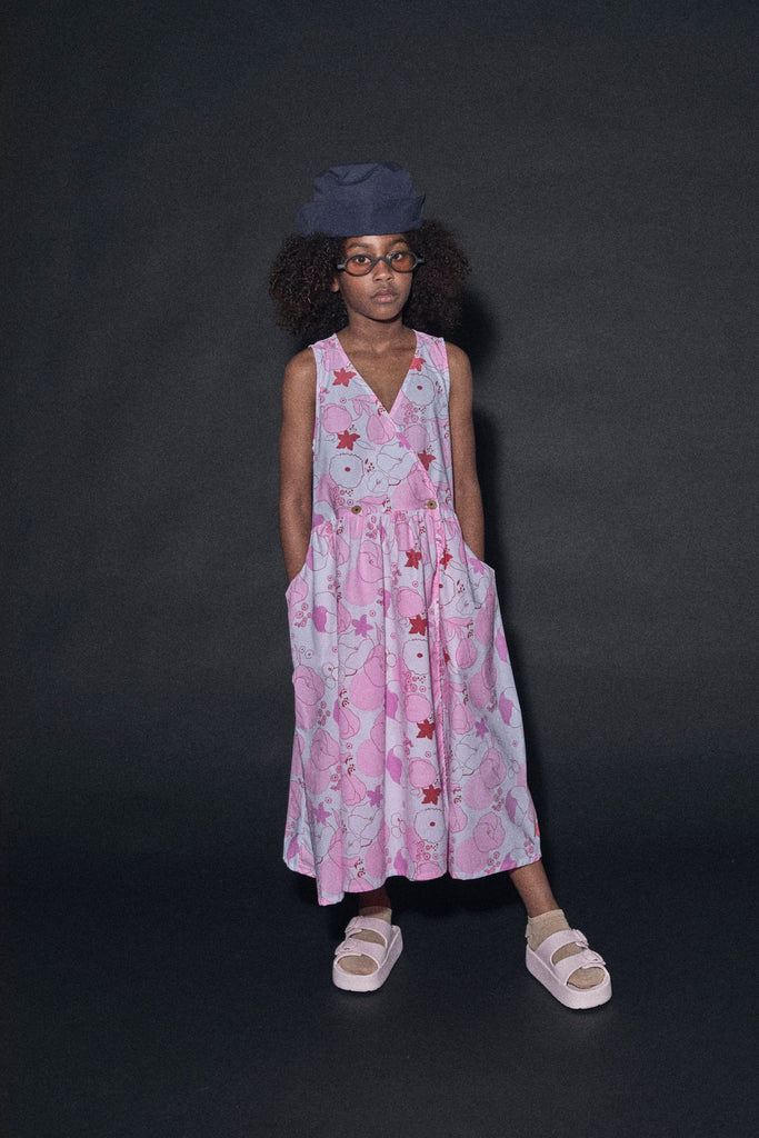 Little Creative Factory Flower Print Coral Reef Apron Dress