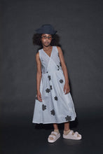 Load image into Gallery viewer, Little Creative Factory Black Flower Print Coral Reef Apron Dress