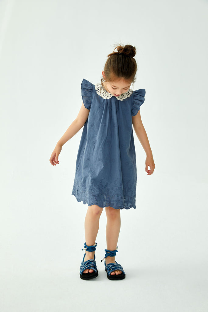 Cera Una Volta Antonella Dress - Dusty Blue